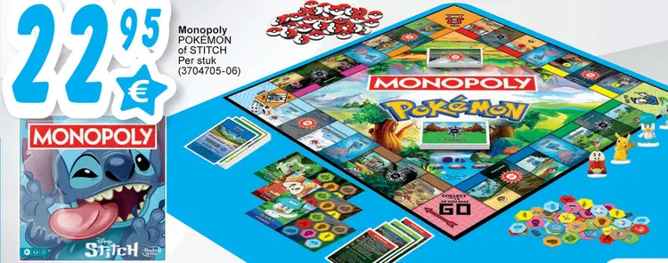 Aanbieding: Monopoly POKÉMON or STITCH