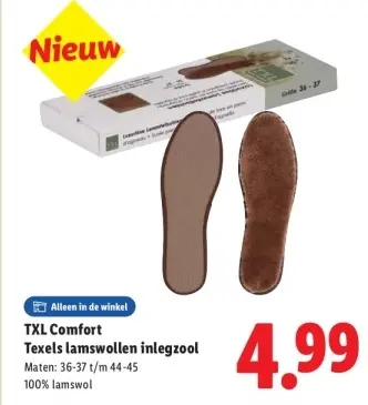 Aanbieding: Texels lamswollen inlegzool