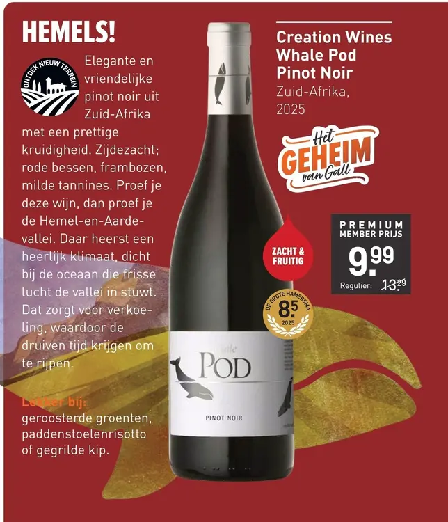 Aanbieding: Creation Wines Whale Pod Pinot Noir