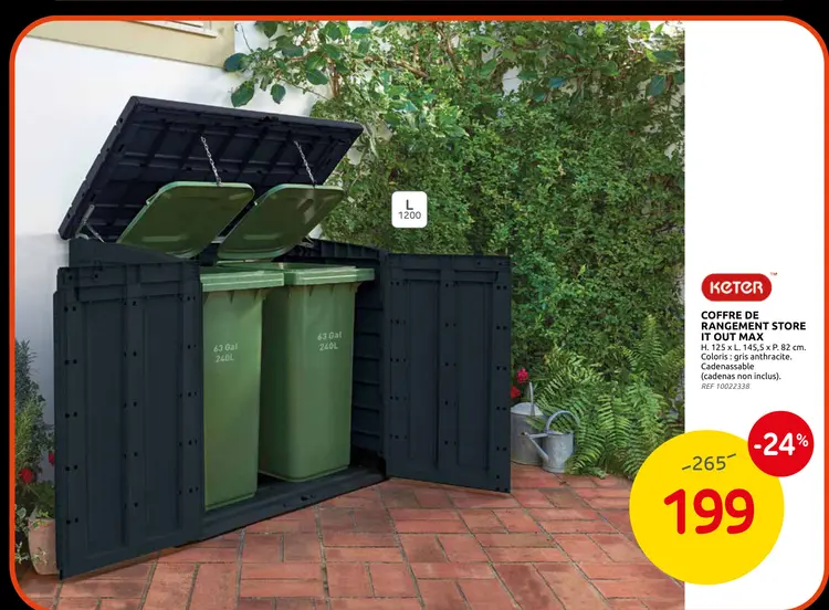 Promotie: Coffre de rangement store it out max