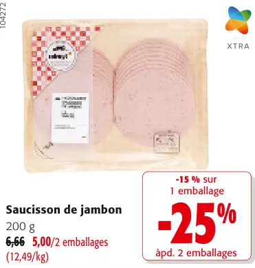 Offre: Saucisson de jambon