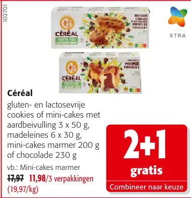 Promotie: gluten- en lactosevrije cookies of mini-cakes