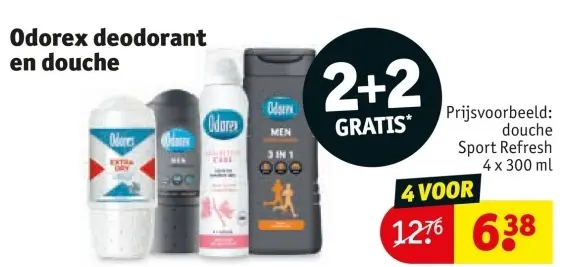 Aanbieding: Odorex deodorant en douche