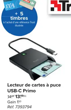 Offre: Lecteur de cartes à puce USB-C Primo