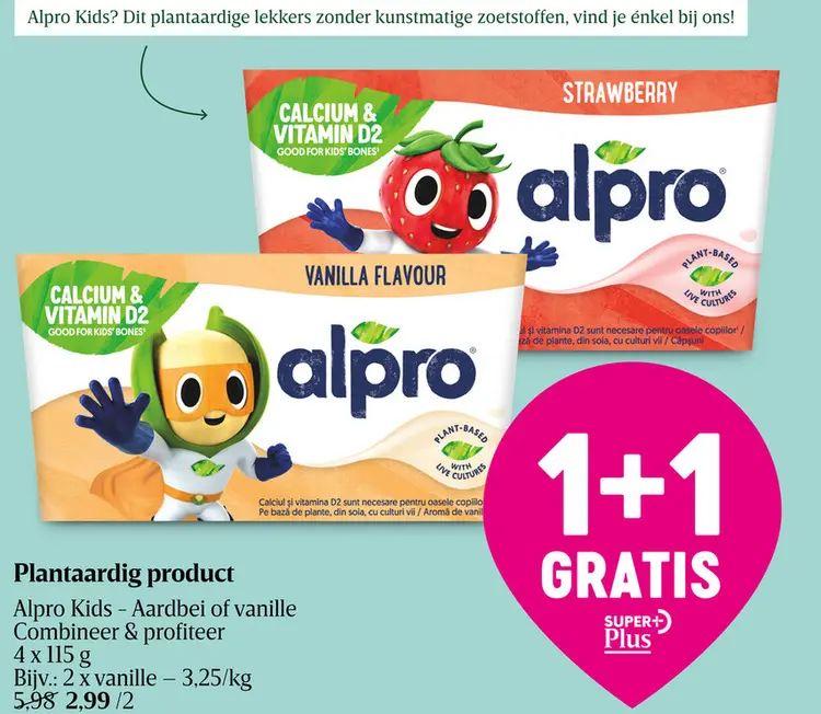 Aanbieding: Alpro Kids - Aardbei of vanille