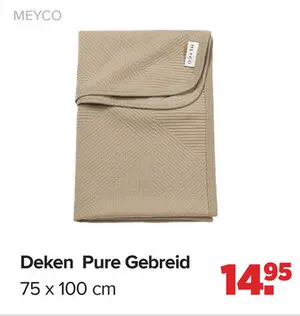 Aanbieding: Deken Pure Gebreid