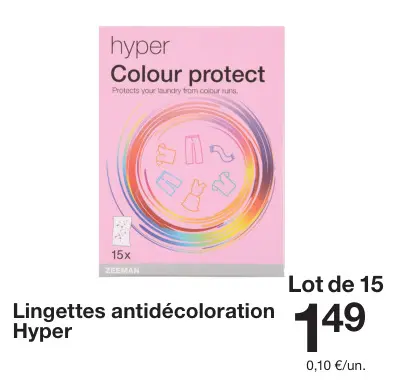 Offre: Lingettes antidécoloration