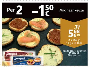 Promotie: Ronde toasts aperitief