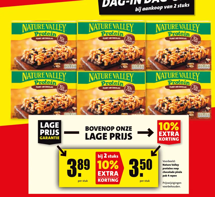 Aanbieding: Nature Valley proteine reep chocolade pinda