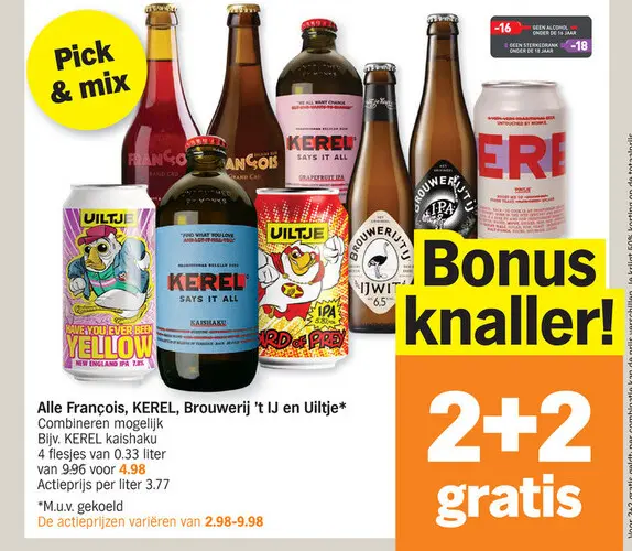 Offre: Alle François, KEREL, Brouwerij 't IJ en Uiltje