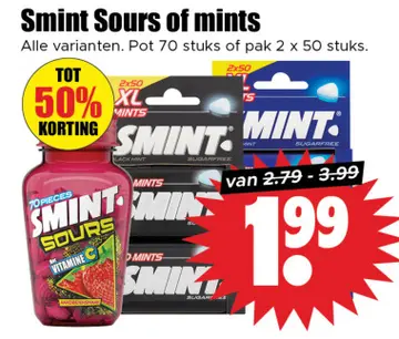 Aanbieding: Smint Sours of mints