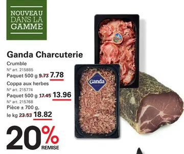 Offre: Ganda Charcuterie