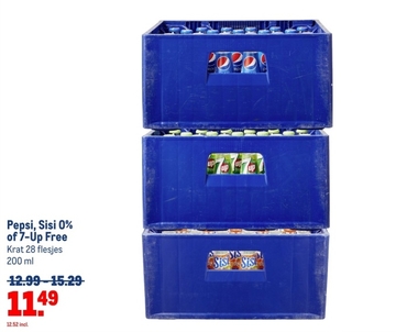 Aanbieding: Pepsi , Sisi 0 % of 7 - Up Free 