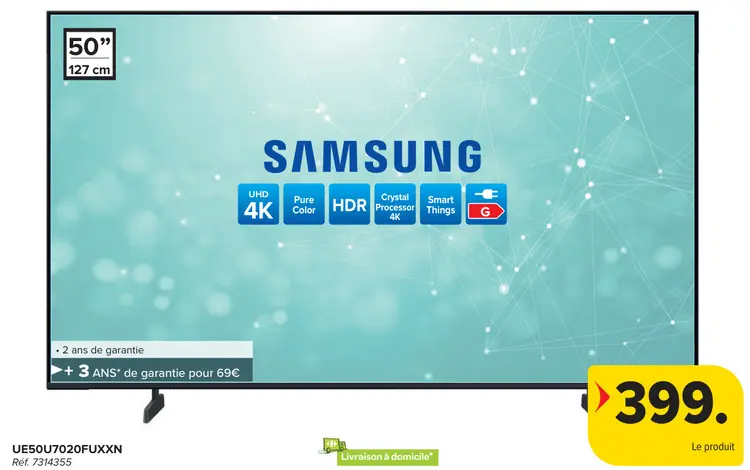 Offre: TV 50" UE50U7020FUXXN