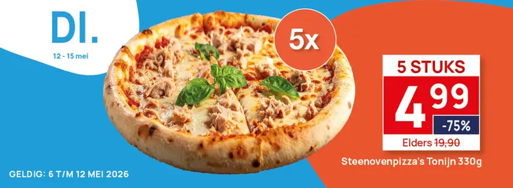Aanbieding: Steenovenpizza's Tonijn