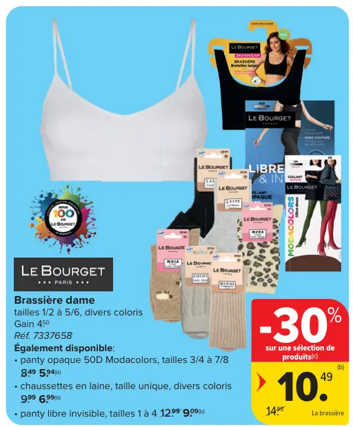 Offre: Le Bourget Brassière dame