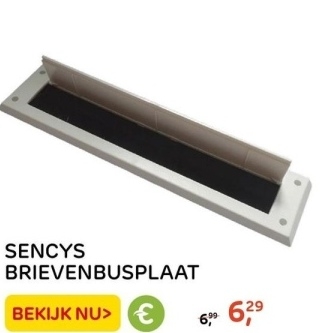 Aanbieding: SENCYS BRIEVENBUSPLAAT