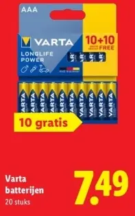 Aanbieding: Varta batterijen