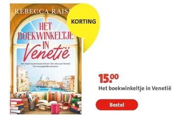 Aanbieding: Het boekwinkeltje in Venetië