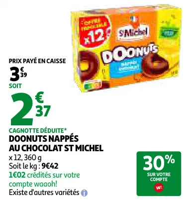 Promotie: Doonuts nappés au chocolat