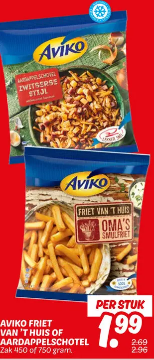 Aanbieding: Aviko Friet van 't Huis of Aardappelschotel