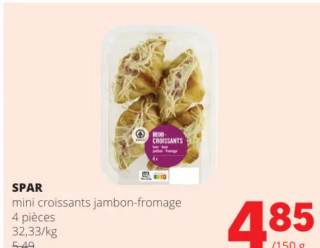 Offre: Mini croissants jambon-fromage