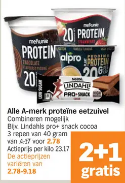Aanbieding: A-merk proteïne eetzuivel