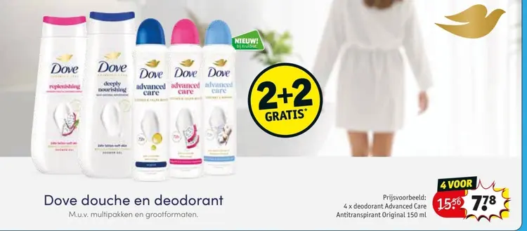 Promotie: Dove douche en deodorant