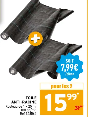 Offre: Toile anti-racine