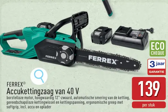 Promotie: Accukettingzaag van 40 V