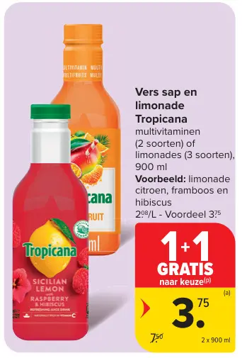 Promotie: Vers sap en limonade