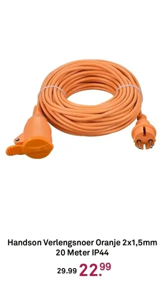 Aanbieding: Verlengsnoer Oranje