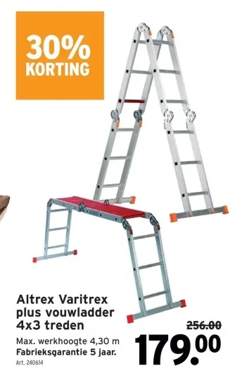 Promotie: Varitrex plus vouwladder