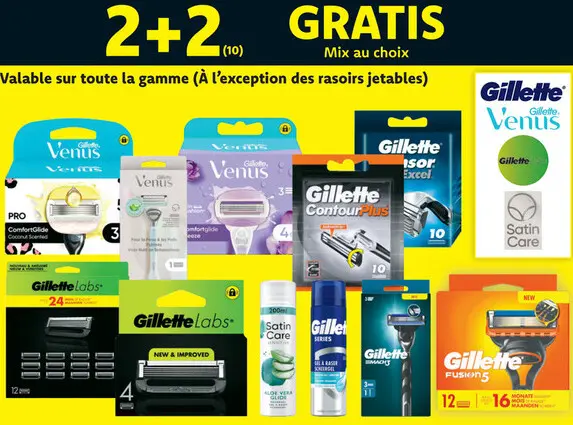 Offre: Gillette Venus, Labs ou Satin Care