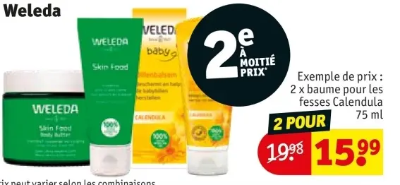 Offre: baume pour les fesses Calendula