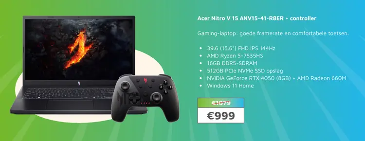 Aanbieding: Acer Nitro V 15 ANV15-41-R8ER + controller