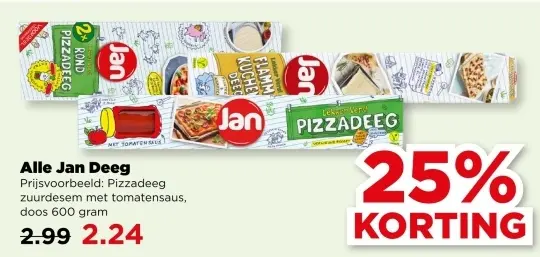 Aanbieding: Pizzadeeg zuurdesem met tomatensaus