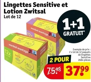 Offre: Lingettes Sensitive et Lotion Zwitsal