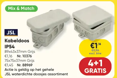 Promotie: Kabeldoos IP54