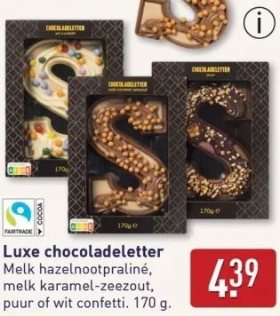 Aanbieding: Luxe chocoladeletter