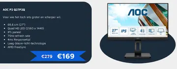 Aanbieding: Aoc p2 q27p2q