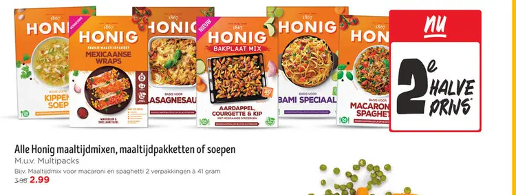 Aanbieding: Honig maaltijdmixen, maaltijdpakketten of soepen