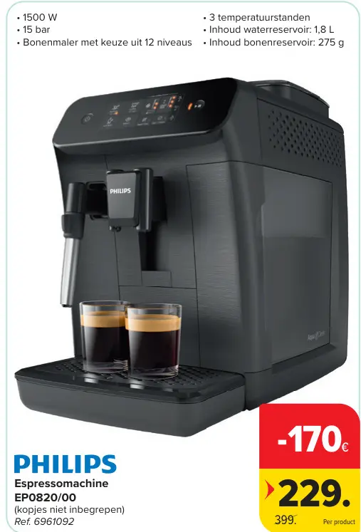 Promotie: Espressomachine EP0820/00