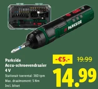 Aanbieding: Accu-schroevendraaier