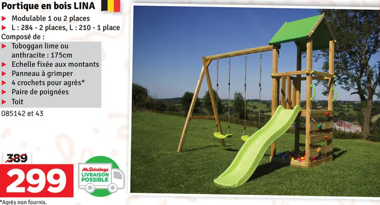 Offre: Portique en bois LINA