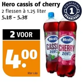 Aanbieding: Hero cassis of cherry