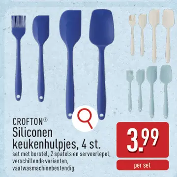 Offre: Siliconen keukenhulpjes, 4 st.