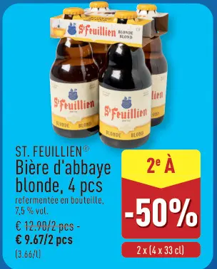 Offre: Bière d'abbaye blonde