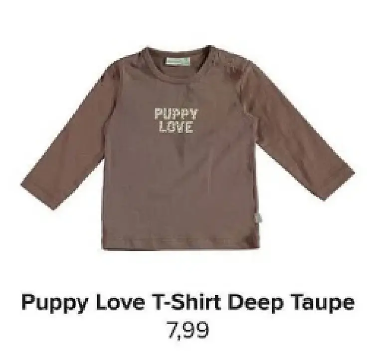 Aanbieding: Puppy Love T-Shirt Deep Taupe