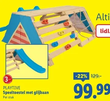 Aanbieding: PLAYTIVE Speeltoestel met glijbaan